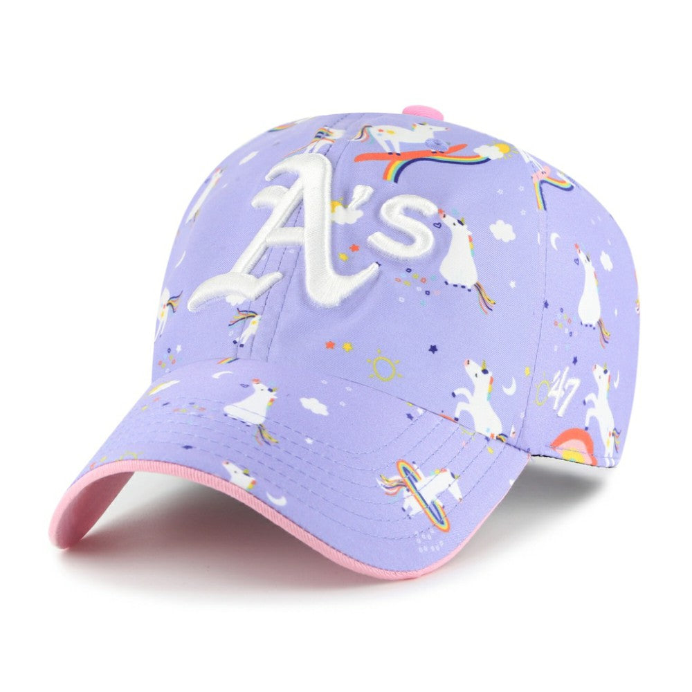 Athletics '47 Girls Youth Unicorn Clean Up Adjustable Hat - Lavender Hats