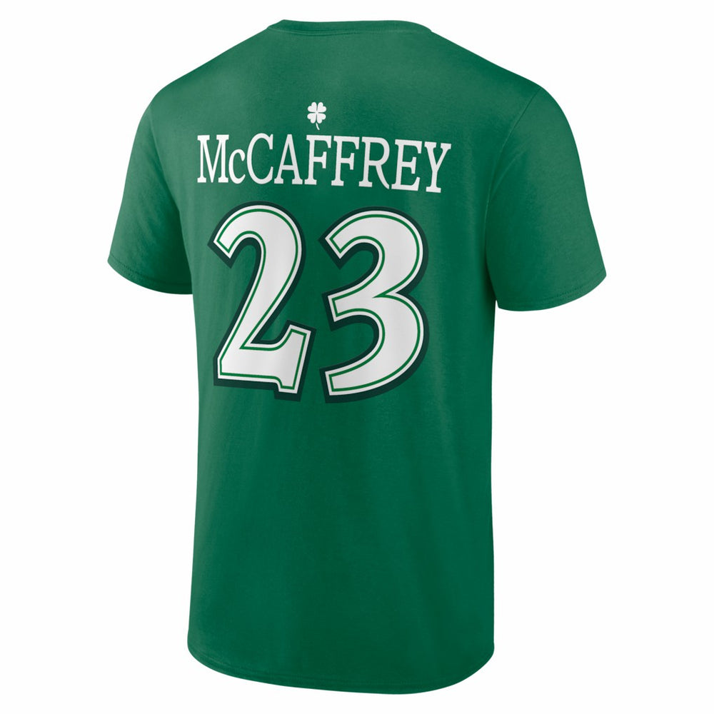 Christian McCaffrey San Francisco 49ers St. Patrick's Day Icon Name & Number T-Shirt Green