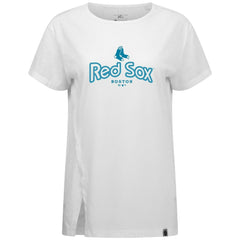 Boston Red Sox Levelwear Women's Blue Haven Influx Cornerstone T-Shirt - White T-shirts