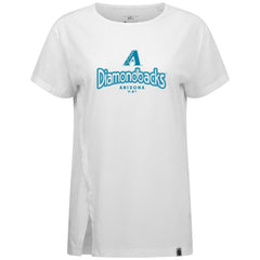 Arizona Diamondbacks Levelwear Women's Blue Haven Influx Cornerstone T-Shirt - White T-shirts