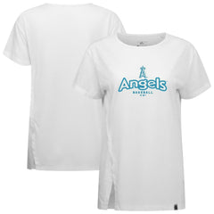 Los Angeles Angels Levelwear Women's Blue Haven Influx Cornerstone T-Shirt - White T-shirts