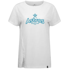Houston Astros Levelwear Women's Blue Haven Influx Cornerstone T-Shirt - White T-shirts