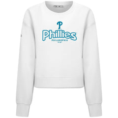 Philadelphia Phillies Levelwear Women's Judd Cornerstone Cropped Sweatshirt - White Sweatshirts