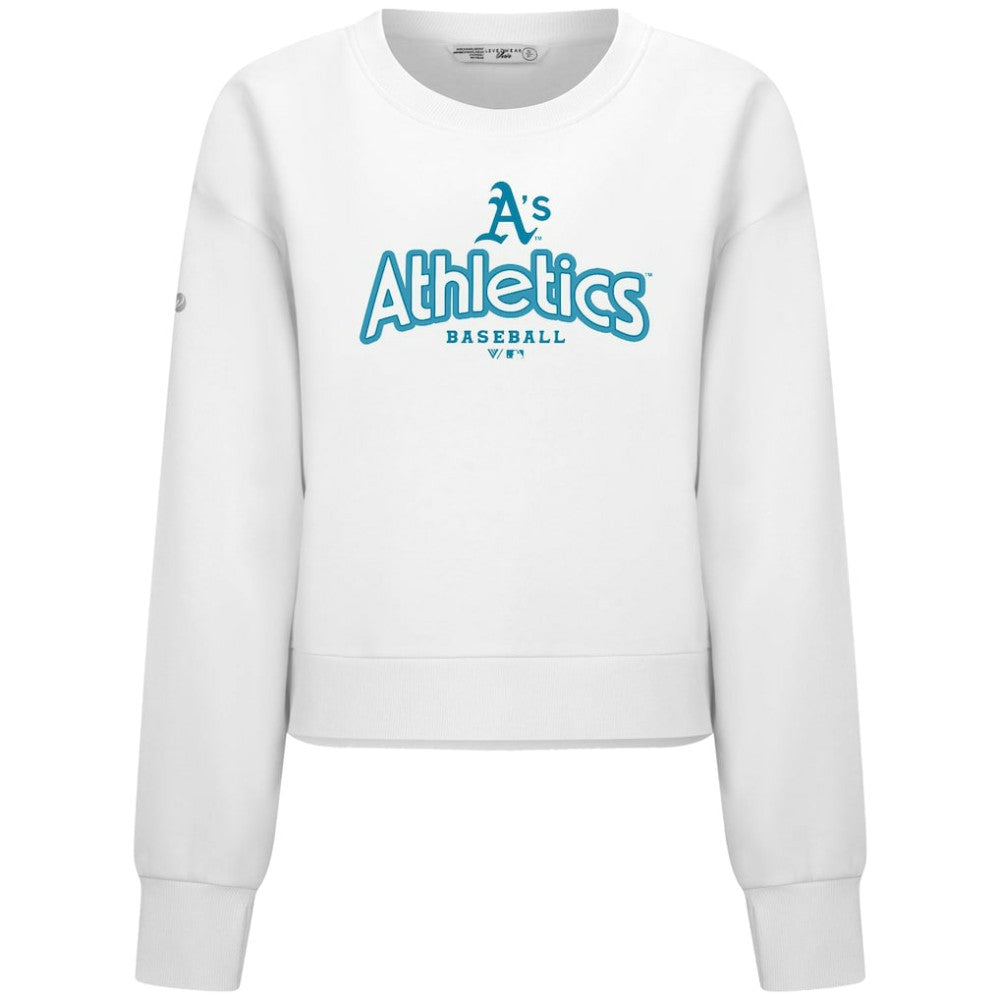 Athletics Levelwear Women's Judd Cornerstone Cropped Sweatshirt - White Sweatshirts
