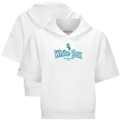 Chicago White Sox Levelwear Women's Amber Short Sleeve Cornerstone Hoodie - White Hoodies
