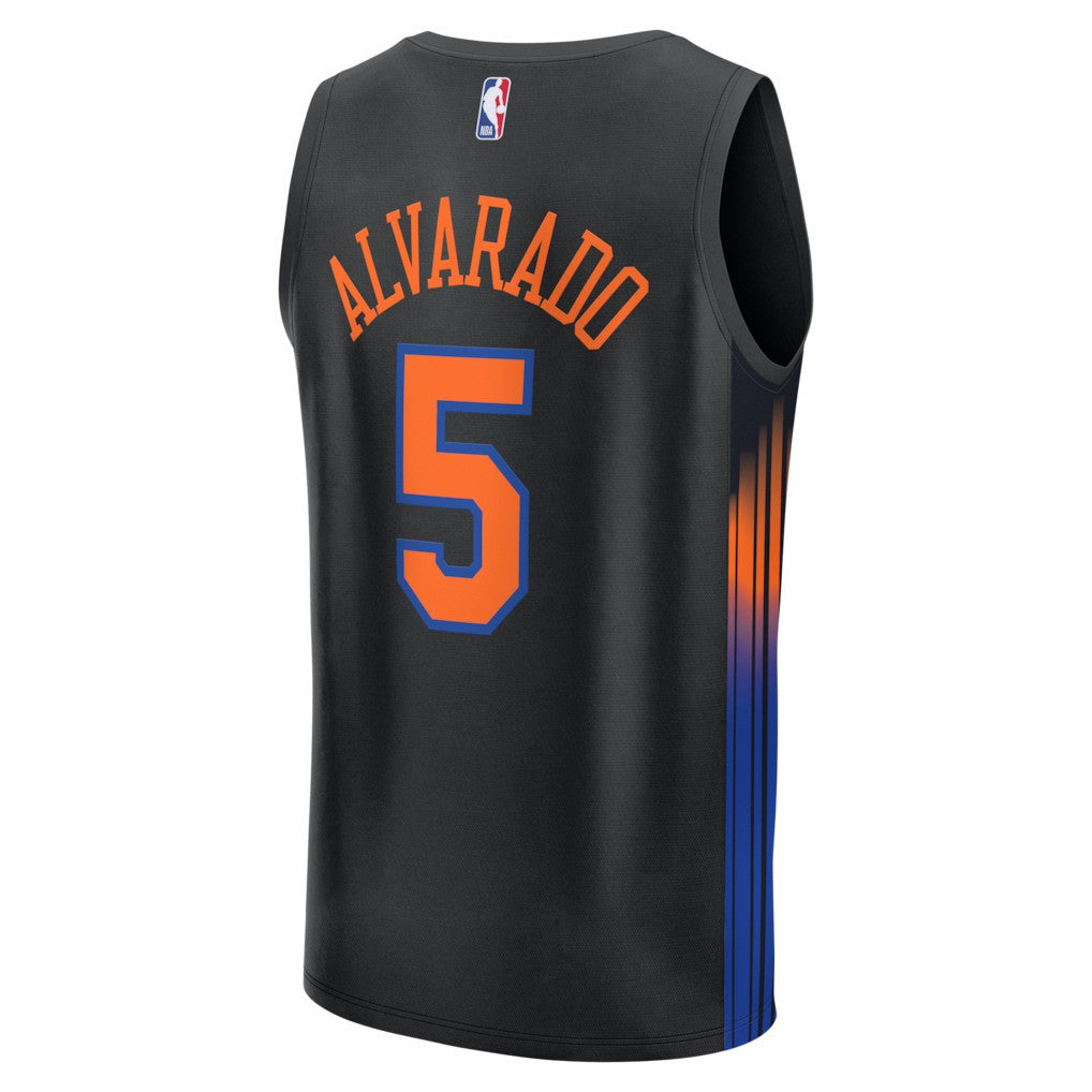Jose Alvarado New York Knicks Fast Break Replica Jersey Black Statement Edition