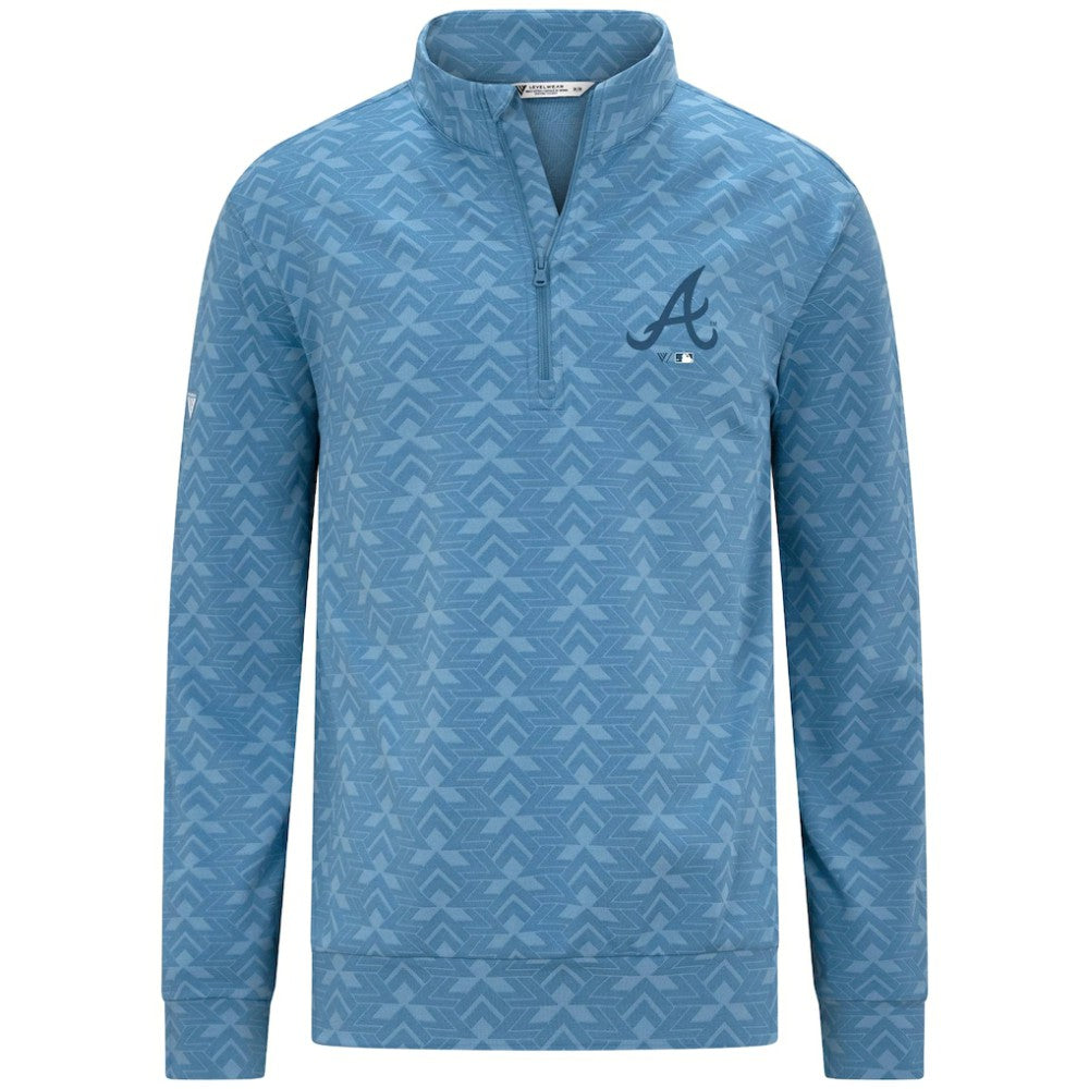 Atlanta Braves Levelwear Chameleon Quarter-Zip Pullover - Blue Pullover