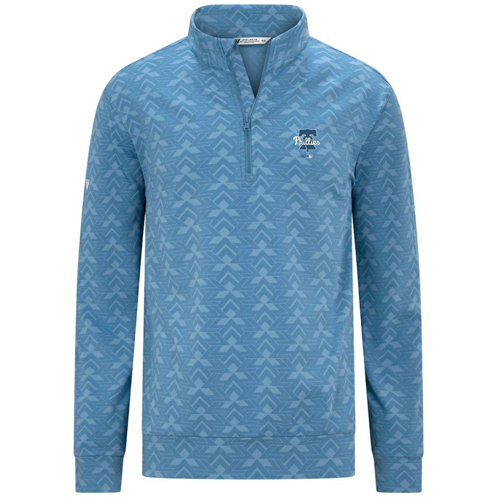 Philadelphia Phillies Levelwear Chameleon Quarter-Zip Pullover - Blue Pullover