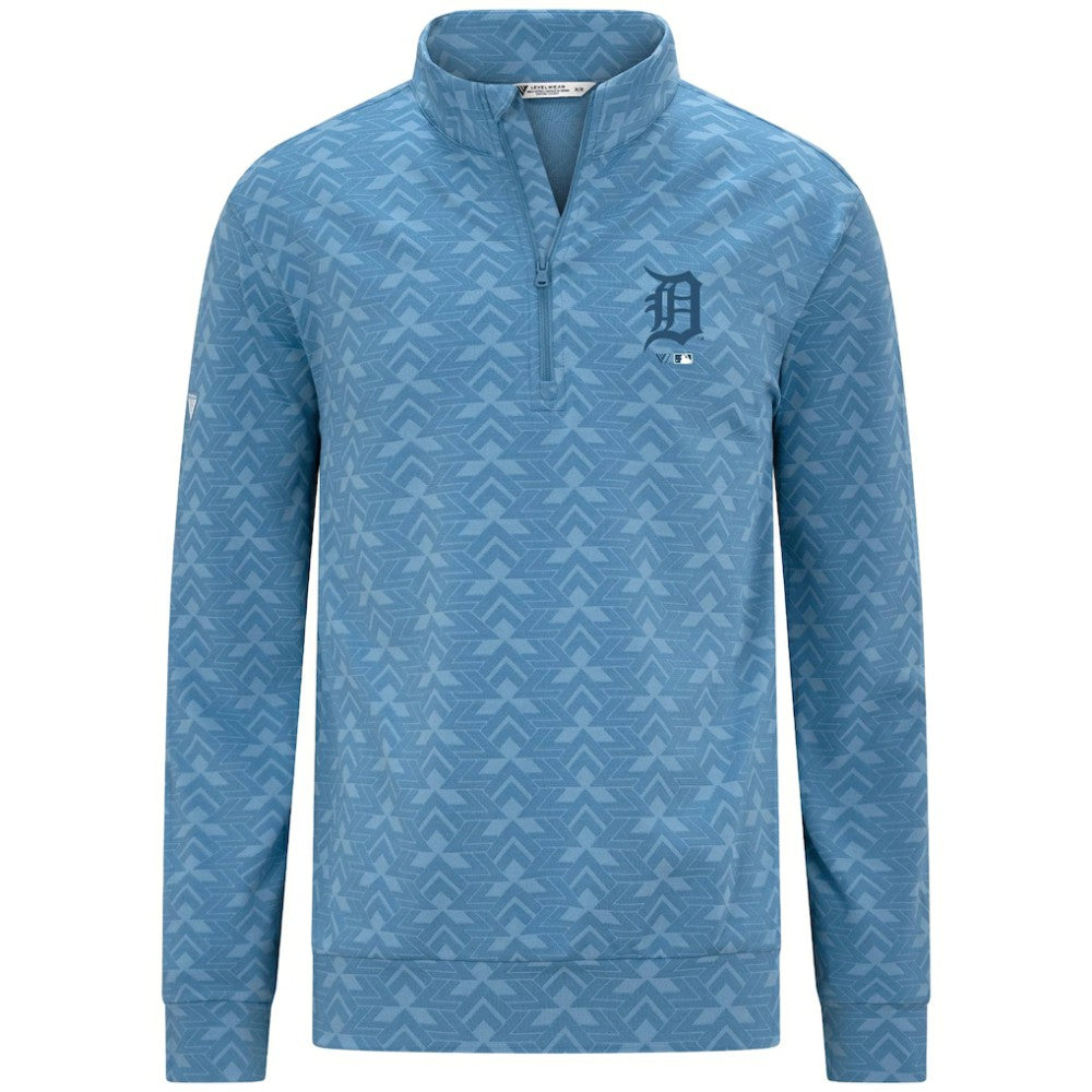 Detroit Tigers Levelwear Chameleon Quarter-Zip Pullover - Blue Pullover