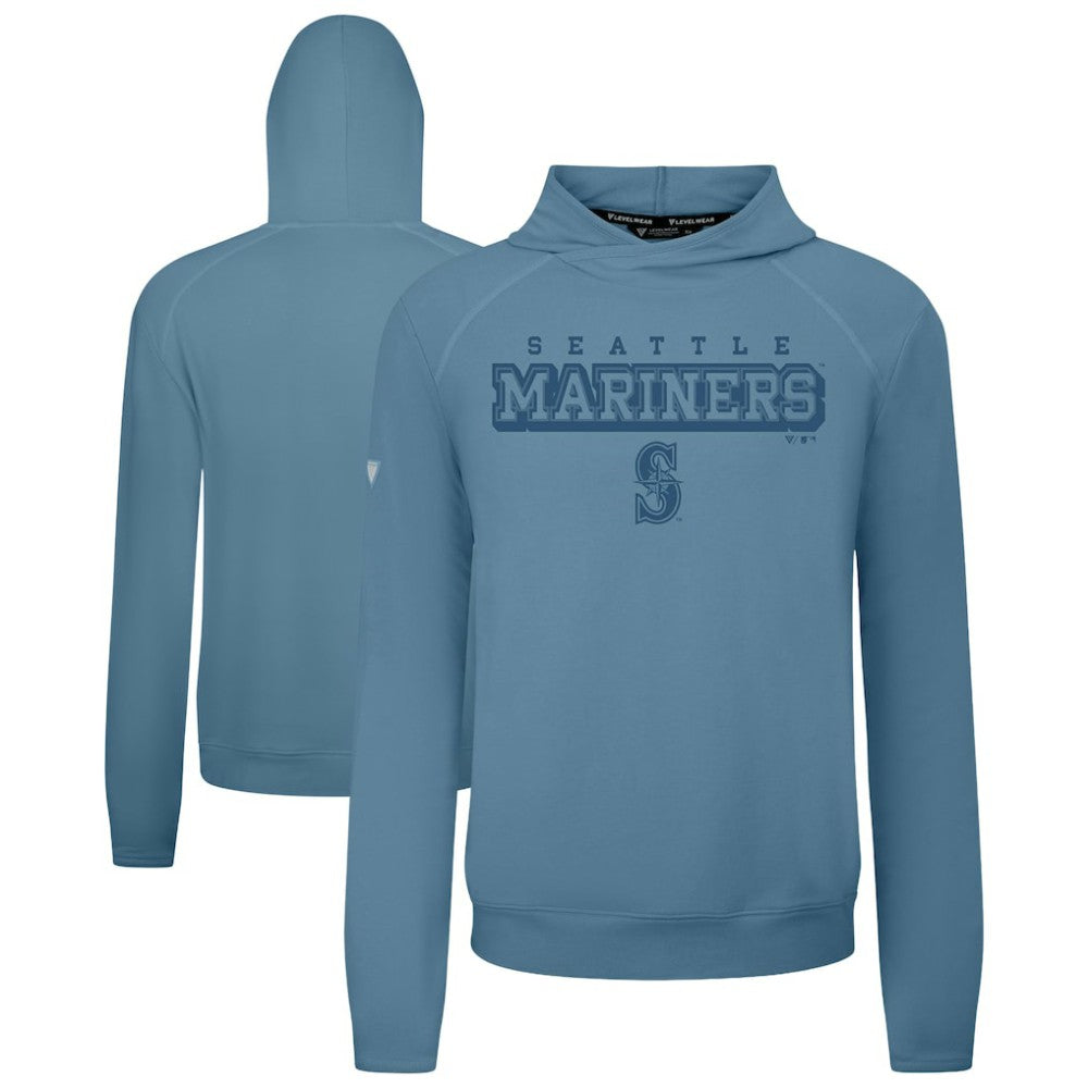 Seattle Mariners Levelwear Mandate Tri-Blend Hoodie - Blue Hoodies