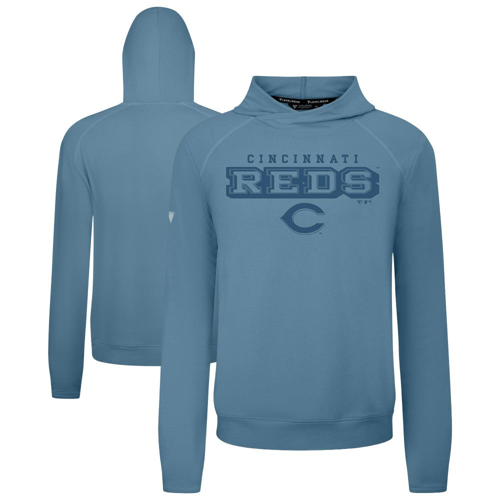 Cincinnati Reds Levelwear Mandate Tri-Blend Hoodie - Blue Hoodies
