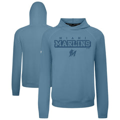 Miami Marlins Levelwear Mandate Tri-Blend Hoodie - Blue Hoodies