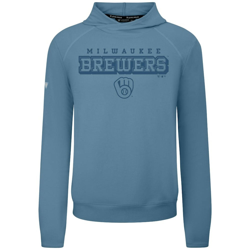 Milwaukee Brewers Levelwear Mandate Tri-Blend Hoodie - Blue Hoodies