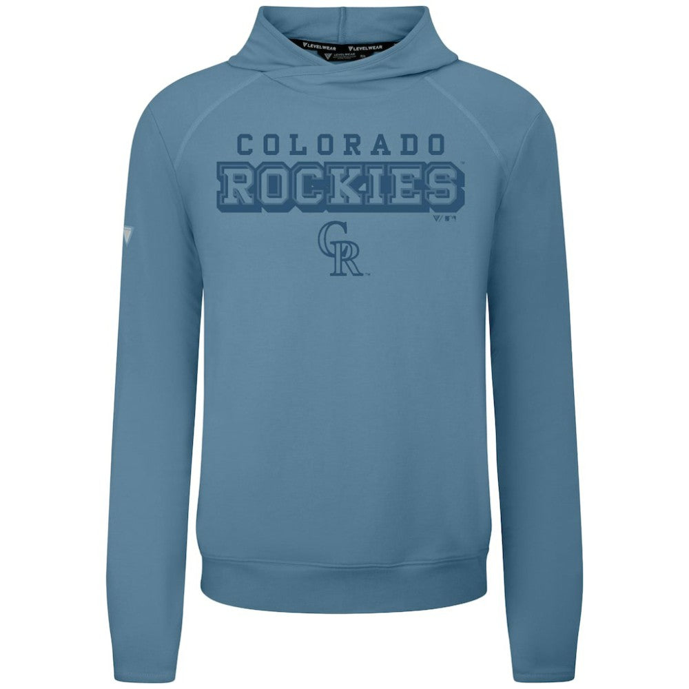 Colorado Rockies Levelwear Mandate Tri-Blend Hoodie - Blue Hoodies