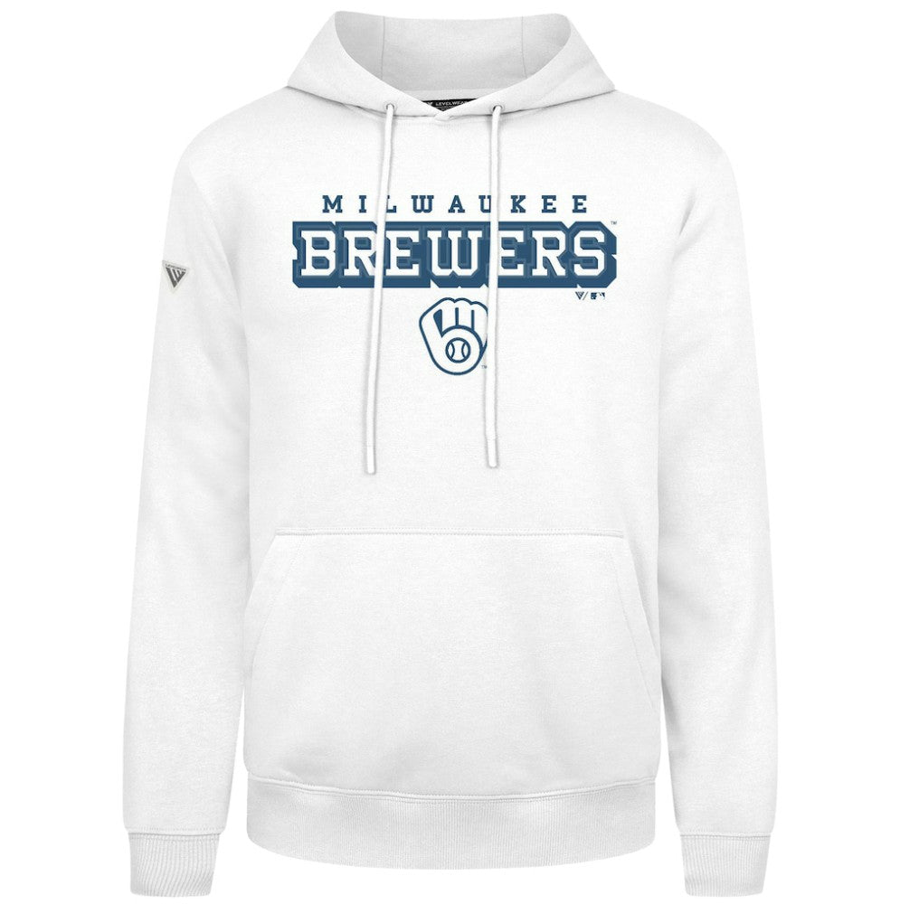 Milwaukee Brewers Levelwear Podium Hoodie - White Hoodies