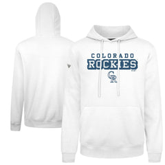 Colorado Rockies Levelwear Podium Hoodie - White Hoodies