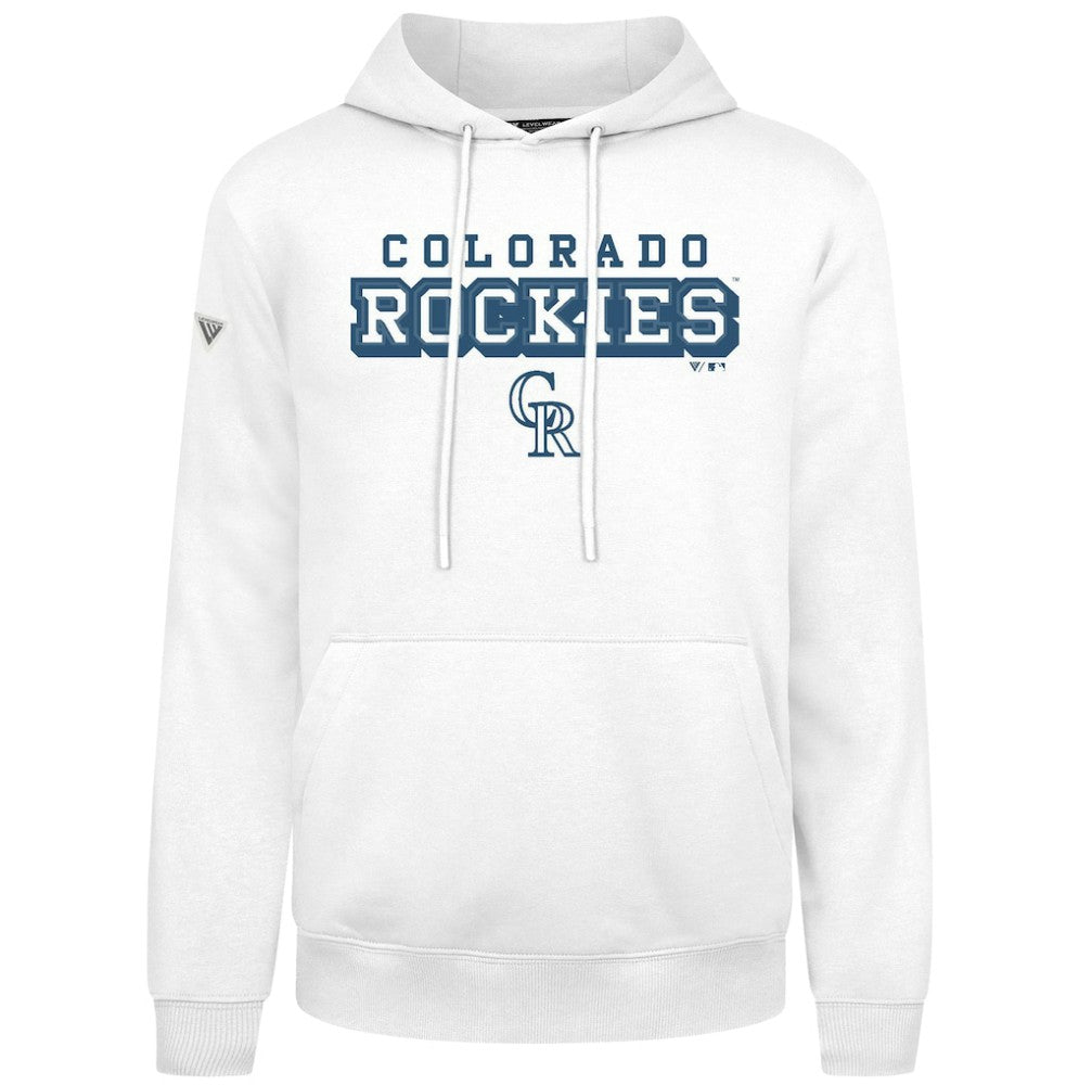 Colorado Rockies Levelwear Podium Hoodie - White Hoodies