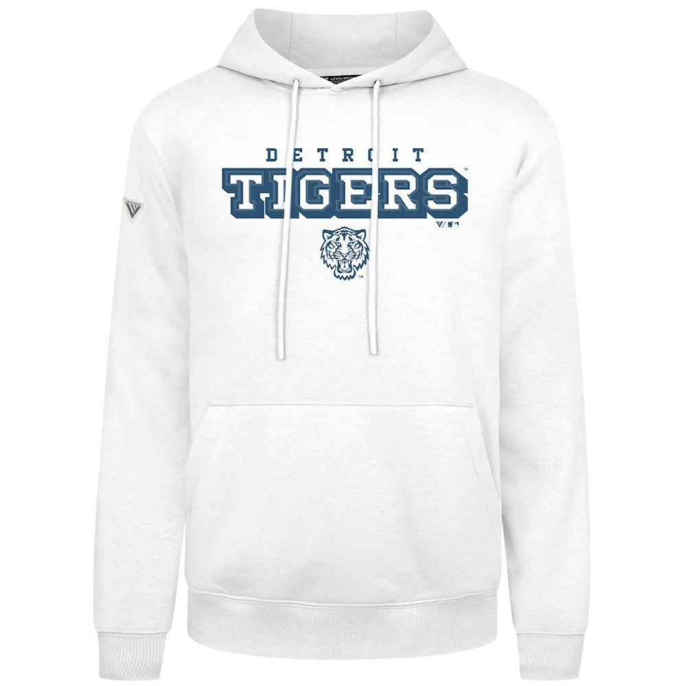 Detroit Tigers Levelwear Podium Hoodie - White Hoodies