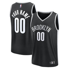 Brooklyn Nets Fast Break Custom Jersey Icon Edition Black