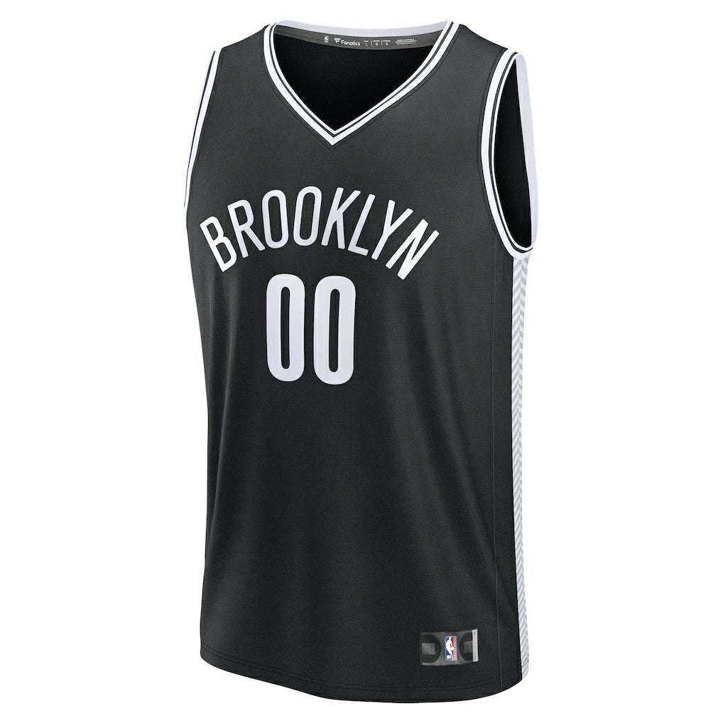 Brooklyn Nets Fast Break Custom Jersey Icon Edition Black