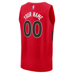 Toronto Raptors Fast Break Custom Jersey Icon Edition Red