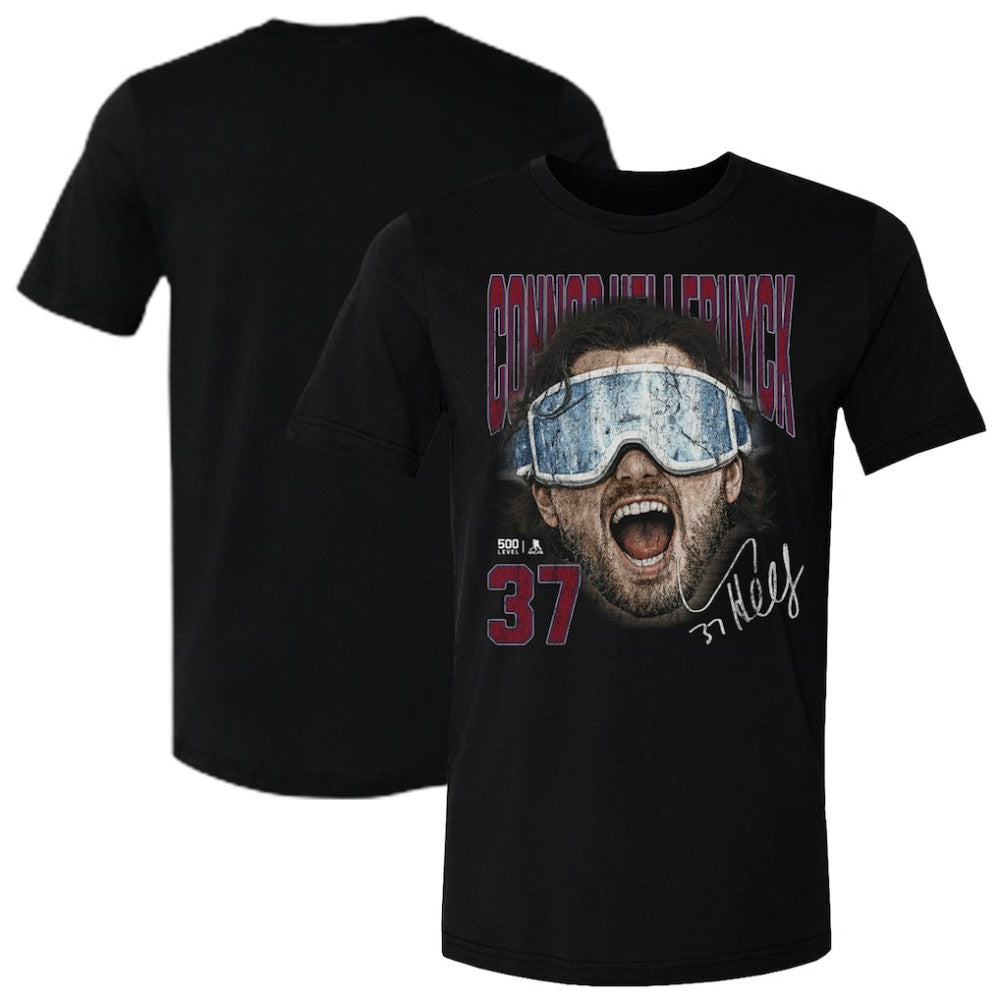 NHL Connor Hellebuyck US Men's Hockey 500 Level Goggles T-Shirt - Black