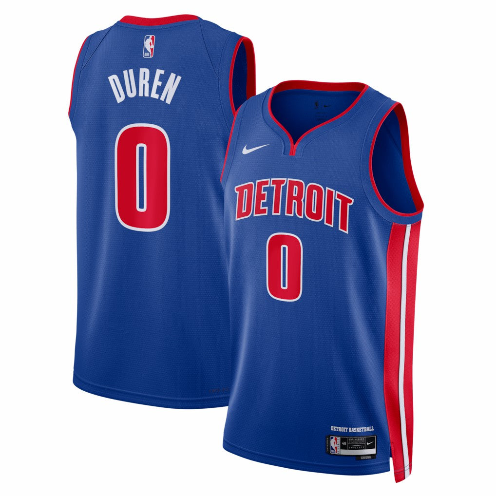 Jalen Duren Detroit Pistons Unisex Swingman Jersey Icon Editi- Blue
