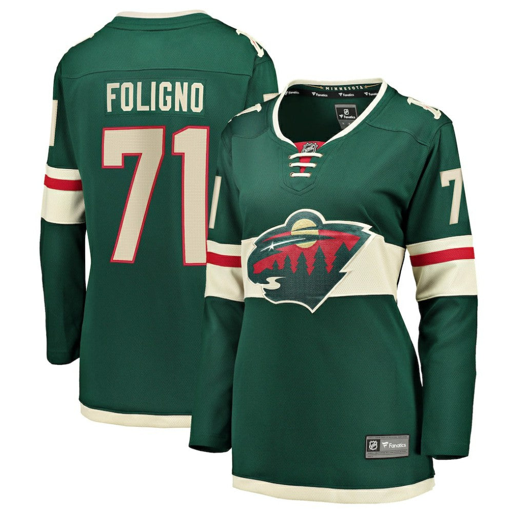 NHL Nick Foligno Minnesota Wild Fanatics Women's Home Breakaway Jersey - Green