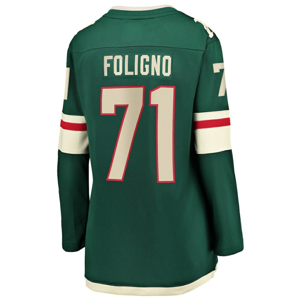 NHL Nick Foligno Minnesota Wild Fanatics Women's Home Breakaway Jersey - Green