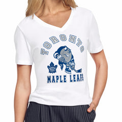 NHL Toronto Maple Leafs Starter Women's Tough Puck T-Shirt - White