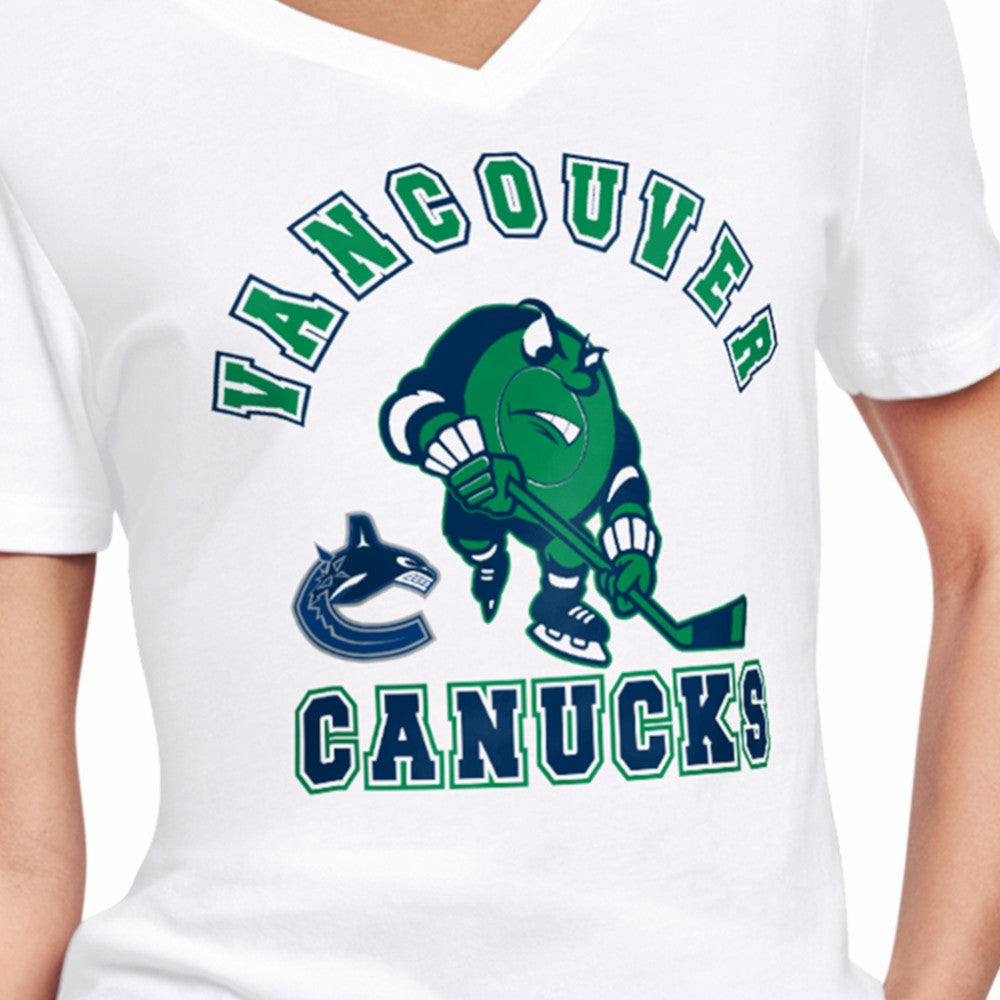 NHL Vancouver Canucks Starter Women's Tough Puck T-Shirt - White