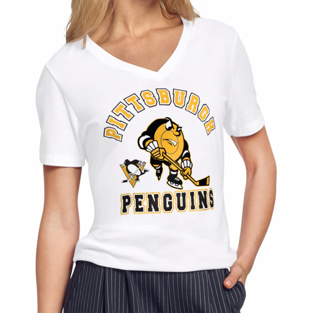 NHL Pittsburgh Penguins Starter Women's Tough Puck T-Shirt - White