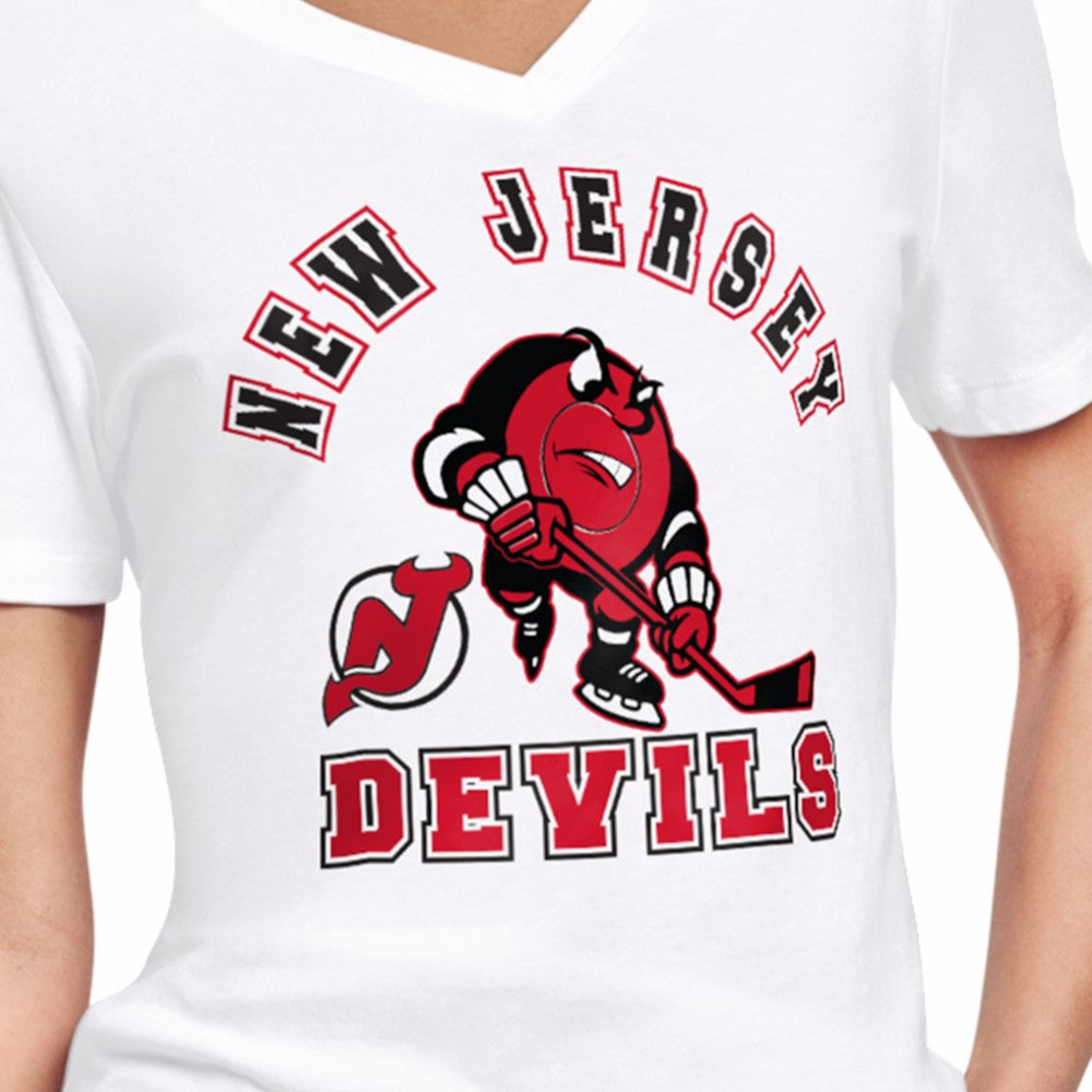 NHL New Jersey Devils Starter Women's Tough Puck T-Shirt - White