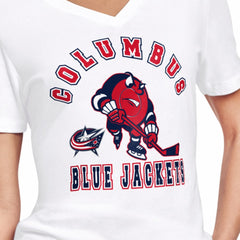 NHL Columbus Blue Jackets Starter Women's Tough Puck T-Shirt - White