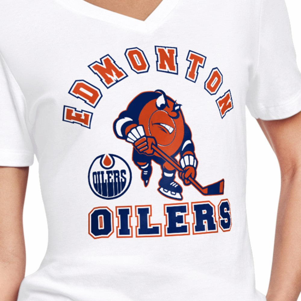 NHL Edmonton Oilers Starter Women's Tough Puck T-Shirt - White