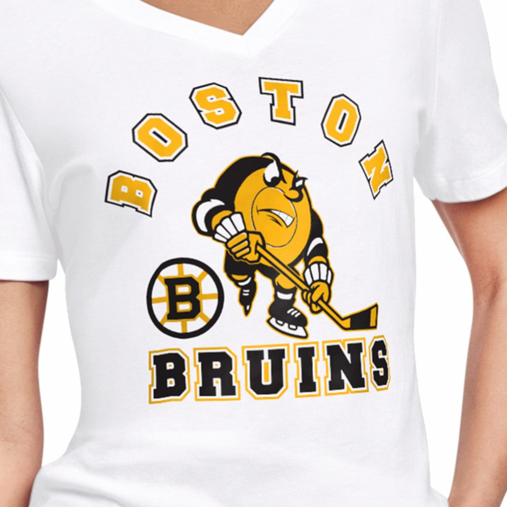 NHL Boston Bruins Starter Women's Tough Puck T-Shirt - White