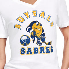 NHL Buffalo Sabres Starter Women's Tough Puck T-Shirt - White