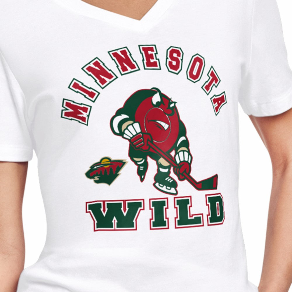 NHL Minnesota Wild Starter Women's Tough Puck T-Shirt - White