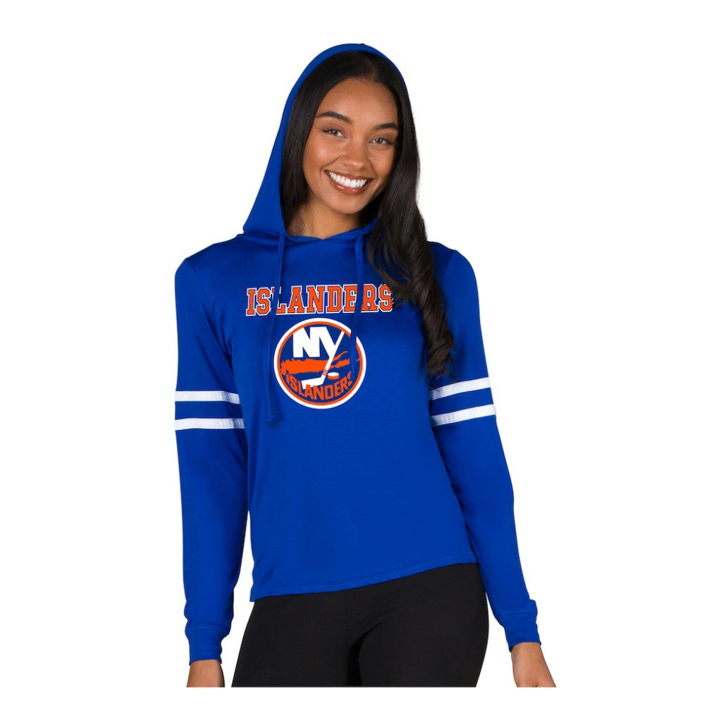 NHL New York Islanders Concepts Sport Women's Marathon Long-Sleeve Hooded T-Shirt - Royal