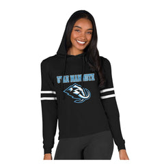 NHL Utah Mammoth Concepts Sport Women's Marathon Long-Sleeve Hooded T-Shirt - Black