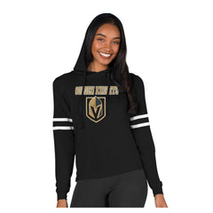 NHL Vegas Golden Knights Concepts Sport Women's Marathon Long-Sleeve Hooded T-Shirt - Black