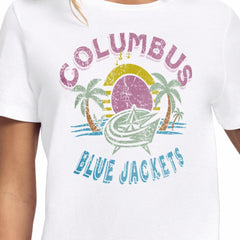 NHL Columbus Blue Jackets Starter Women's Tonal Beach T-Shirt - White