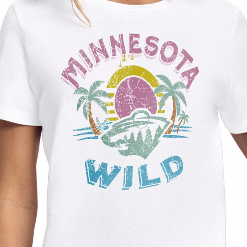 NHL Minnesota Wild Starter Women's Tonal Beach T-Shirt - White