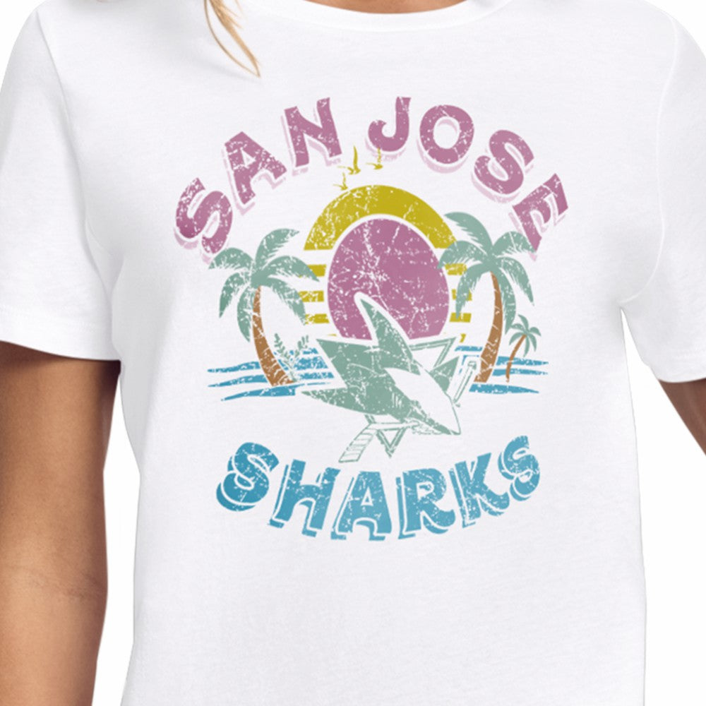 NHL San Jose Sharks Starter Women's Tonal Beach T-Shirt - White