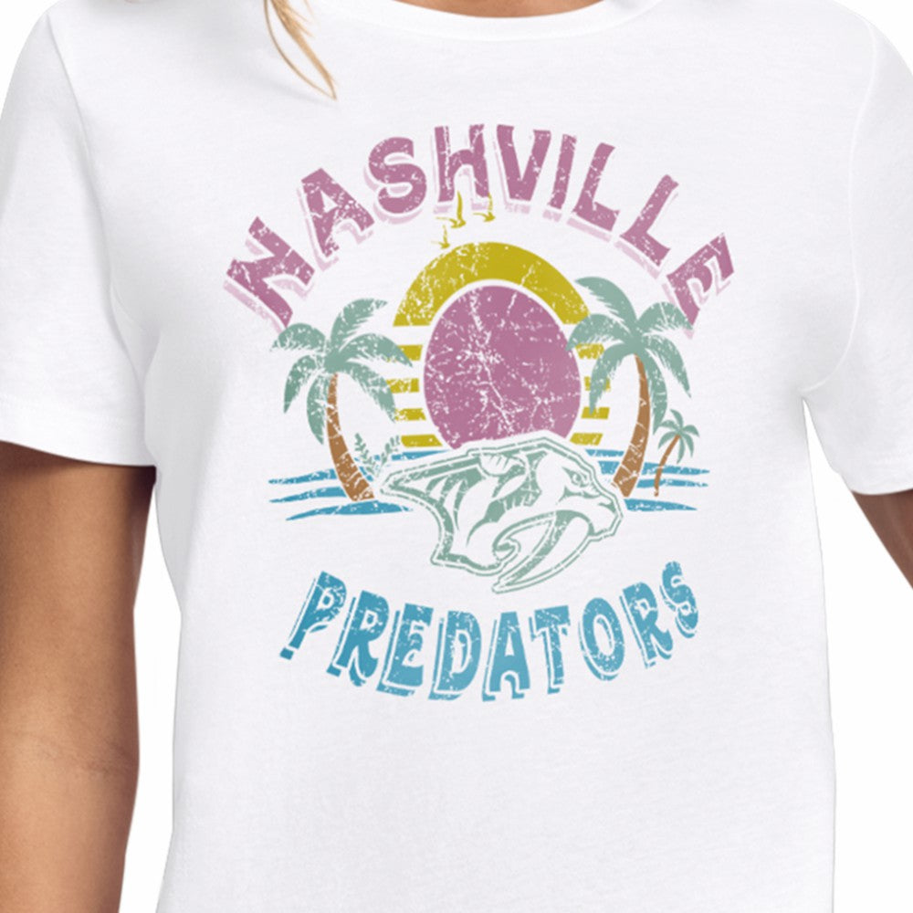 NHL Nashville Predators Starter Women's Tonal Beach T-Shirt - White