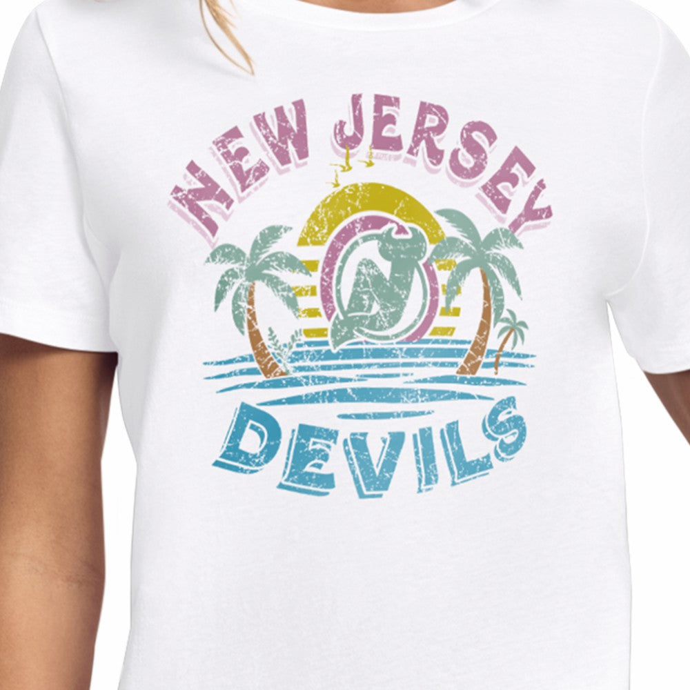 NHL New Jersey Devils Starter Women's Tonal Beach T-Shirt - White