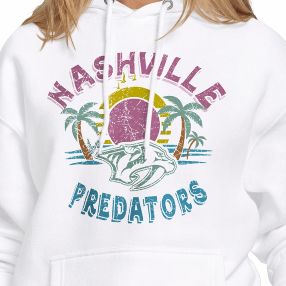 NHL Nashville Predators Starter Women's Tonal Beach Hoodie - White