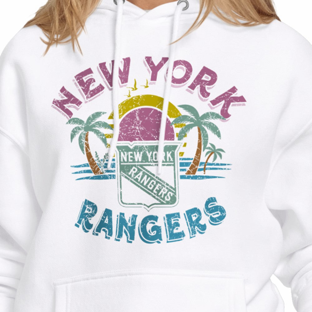 NHL New York Rangers Starter Women's Tonal Beach Hoodie - White