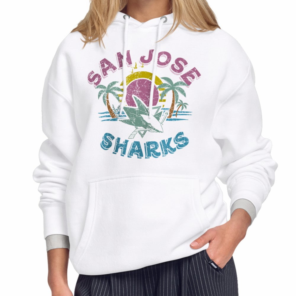 NHL San Jose Sharks Starter Women's Tonal Beach Hoodie - White