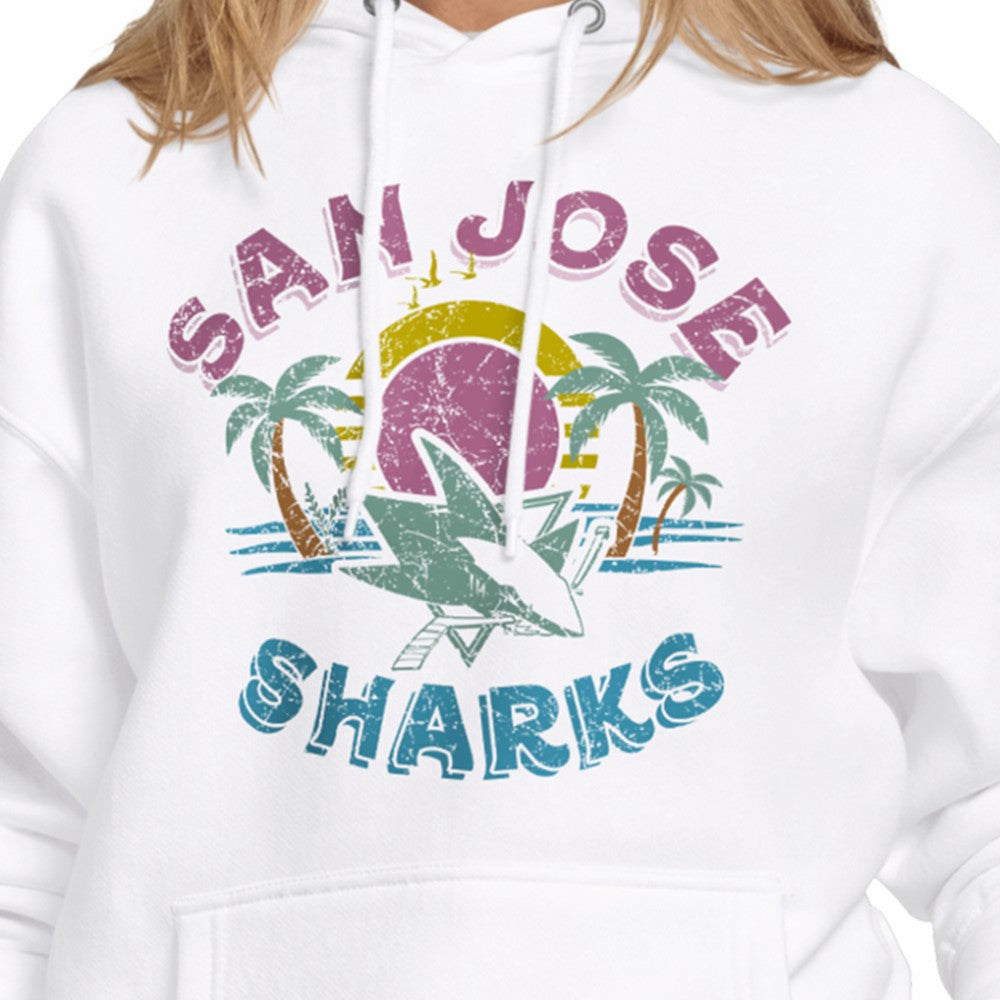 NHL San Jose Sharks Starter Women's Tonal Beach Hoodie - White